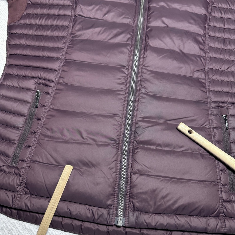 Kuhl Spyfire Jacket Women Large 800 Down Fill Quilted Full Zip Puffer Burgundy - Picture 5 of 16